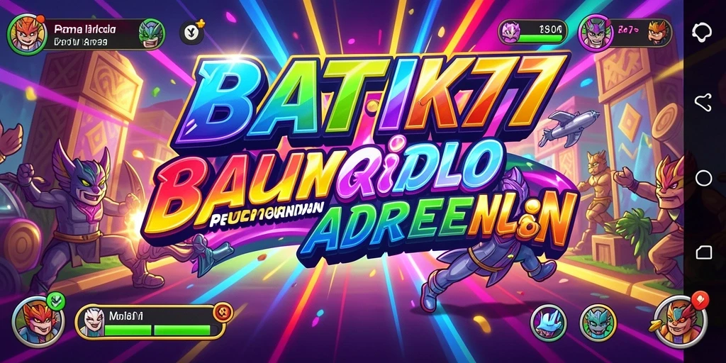 Tampilan gameplay BATIK77 yang penuh warna dan menantang.