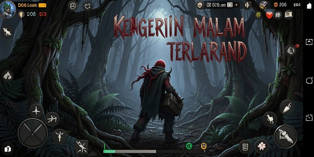 Gameplay D06 menampilkan suasana mencekam di tengah malam.