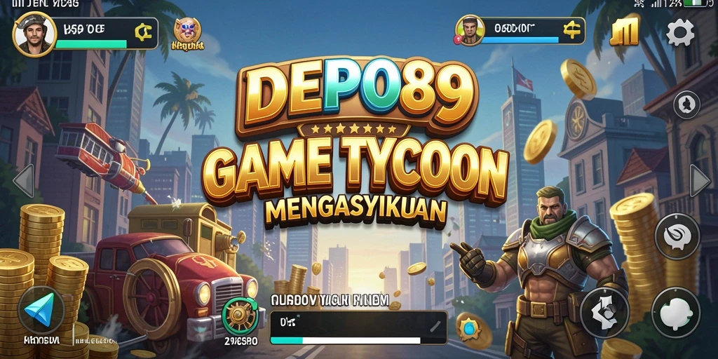 Screenshot DEPO89 menampilkan gameplay seru dalam membangun bisnis Tycoon.