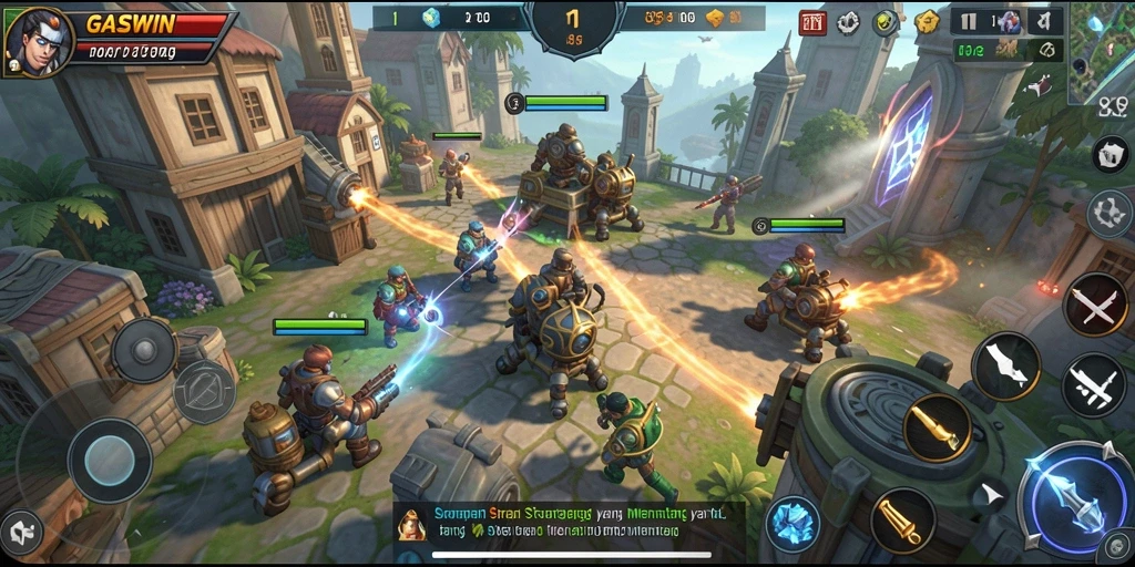 Tampilan menarik dari gameplay GASWIN yang penuh strategi.