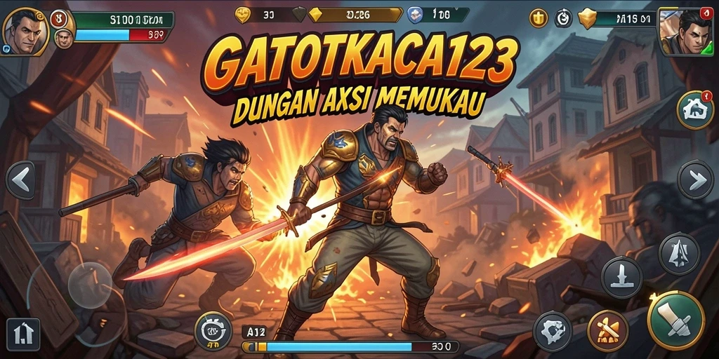 Tampilan mendebarkan gameplay GATOTKACA123 dengan aksi yang seru.