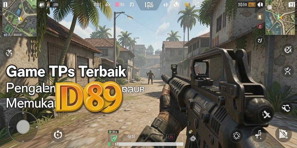 Screenshot utama IDR89 menunjukkan aksi tembak-menembak yang mendebarkan.