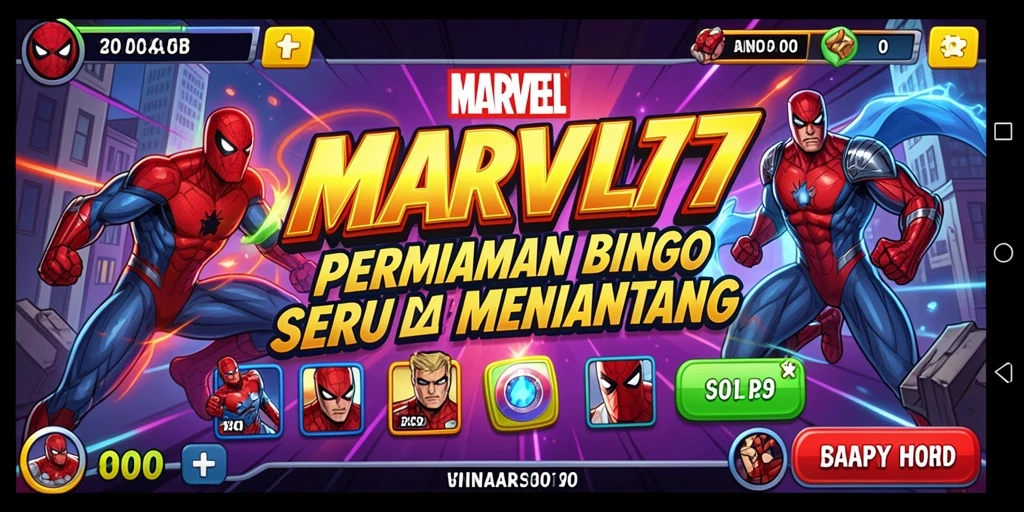 Tampilan gameplay Bingo yang seru dan interaktif di MARVEL77.