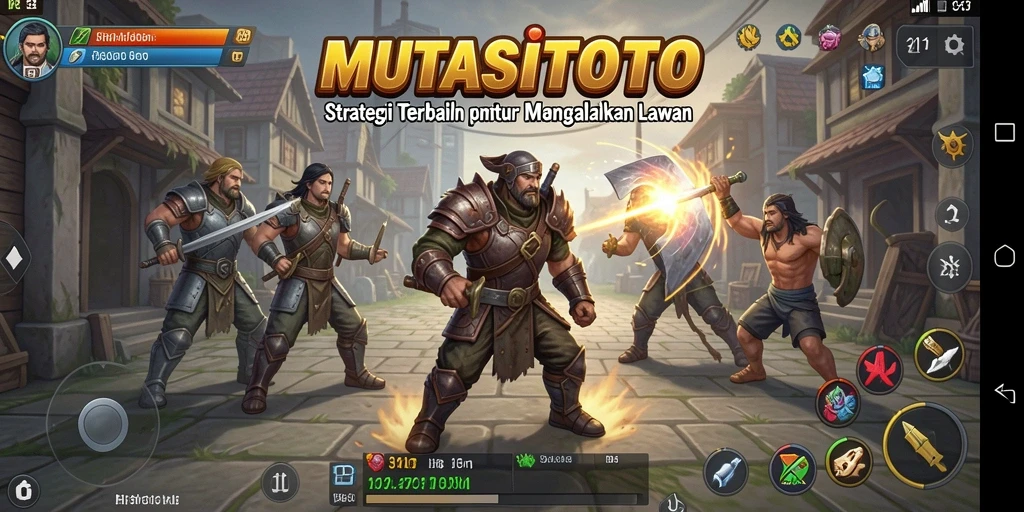 Tangkapan layar utama MUTASITOTO menunjukkan momen epik dalam pertarungan strategi.