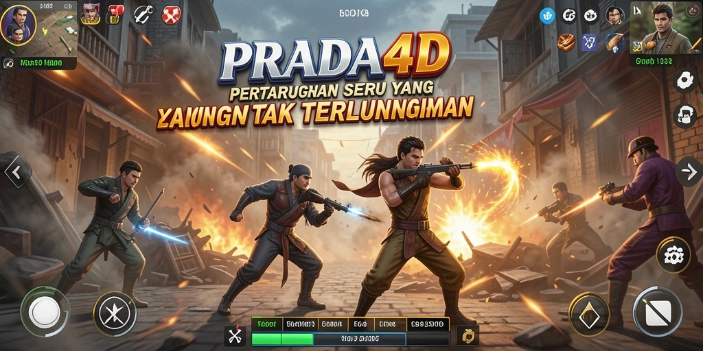 Tampilan aksi seru dalam game Fighting PRADA4D.